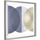 Lorell Circle I Framed Abstract Art - 29.25" x 29.25" Frame Size - 1 Each - Gray, Yellow