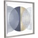 Lorell Circle II Framed Abstract Art - 29.25" x 29.25" Frame Size - 1 Each - Gray, Yellow