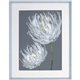 Lorell White Flower II Framed Abstract Art - 27.50" x 35.50" Frame Size - 1 Each - Gray, White