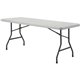 Lorell Extra-Capacity Ultra-Lite Folding Table - For - Table TopLight Gray Top - Dark Gray Base - 750 lb Capacity x 72" Table To