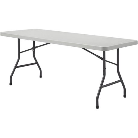 Lorell Extra-Capacity Ultra-Lite Folding Table - For - Table TopLight Gray Top - Dark Gray Base - 750 lb Capacity x 72" Table To