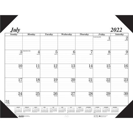 House of Doolittle 14-month Academic Economy Desk Pad - Academic - Julian Dates - Monthly - 14 Month - July 2024 - August 2025 -