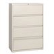Lorell Fortress Lateral File with Roll-Out Shelf - 36" x 18.6" x 52.5" - 4 x Drawer(s) for File - Letter, Legal, A4 - Ball-beari