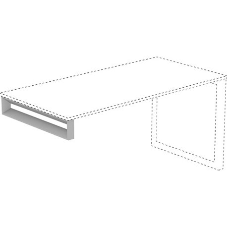 Lorell Relevance Series Short Side Leg Frame - 23.1"5.3" - Finish: Silver