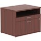 Lorell Relevance Series 2-Drawer File Cabinet Credenza w/Open Shelf - 29.5" x 22"23.1" - 2 x File Drawer(s) - 1 Shelve(s) - Fini