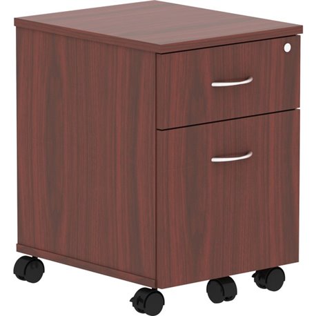 Lorell Relevance Series 2-Drawer File Cabinet - 15.8" x 19.9"22.9" - 2 x File, Box Drawer(s) - Finish: Mahogany Laminate