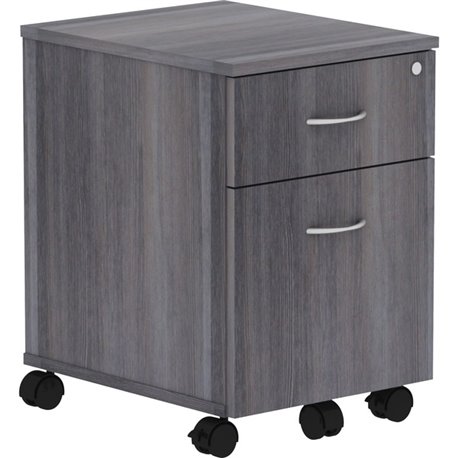 Lorell Relevance Series 2-Drawer File Cabinet - 15.8" x 19.9"22.9" - 2 x File, Box Drawer(s) - Finish: Weathered Charcoal, Lamin