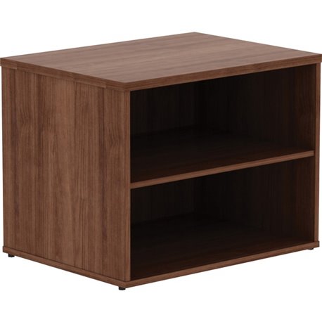 Lorell Relevance Series Storage Cabinet Credenza w/No Doors - 29.5" x 22"23.1" - Finish: Walnut Laminate