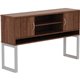 Lorell Relevance Series Freestanding Hutch - 59" x 15"36" - 3 Shelve(s) - Finish: Walnut Laminate