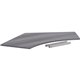 Lorell Relevance Series Curve Worksurface for 120 Workstations - For - Table TopWeathered Charcoal Laminate Rectangle Top - Cont