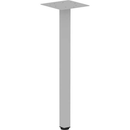 Lorell Relevance Series Offset Square Leg - Powder Coated Silver Square Leg Base - 28.50" Height x 7.87" Width - Assembly Requir