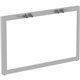 Lorell Relevance Series Wide Side Leg - 45.5" x 4"28.5" - Finish: Silver, Powder Coated