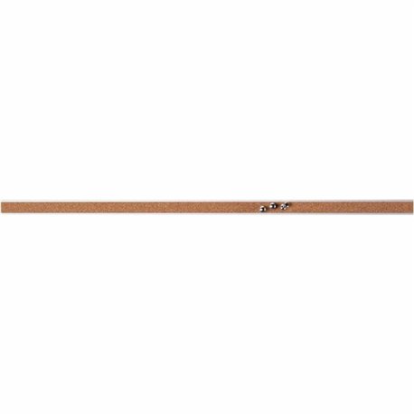 Lorell Cork Strip Bulletin Bar - 24" Width - Cork Surface - Self-healing, Fade Resistant, Self-sealing - Anodized Aluminum Frame