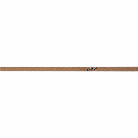 Lorell Cork Strip Bulletin Bars - 24" Width - Cork Surface - Self-healing, Fade Resistant, Self-sealing - Anodized Aluminum Fram