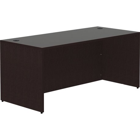 Lorell Essentials Series Rectangular Desk Shell - 66" x 30"29.5" Desk Shell, 1" Top - Finish: Espresso