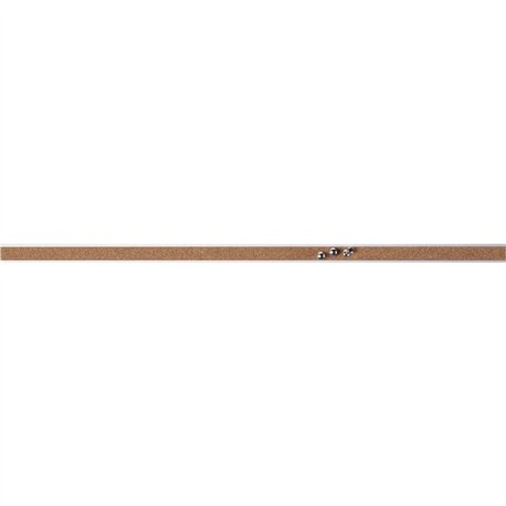 Lorell Cork Strip Bulletin Bars - 48" Width - Cork Surface - Self-healing, Fade Resistant, Self-sealing - Anodized Aluminum Fram