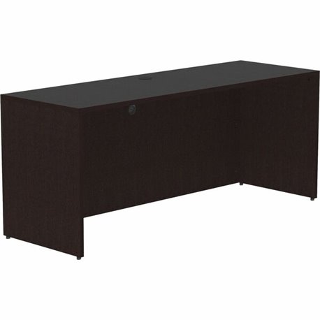 Lorell Essentials Series Credenza Shell - 72" x 24"29.5" Credenza Shell, 1" Top - Finish: Espresso, Silver Brush