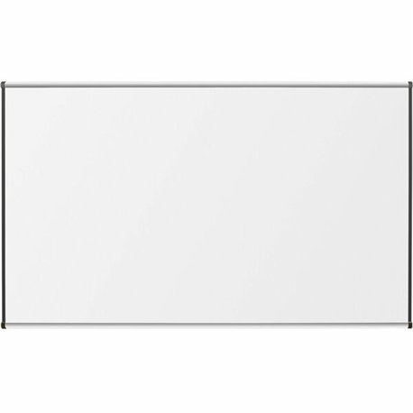 Lorell Dry-Erase Marker Board - 96" (8 ft) Width x 48" (4 ft) Height - Porcelain Enameled Steel Surface - Satin Aluminum Frame -