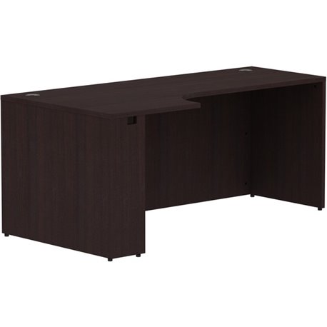 Lorell Essentials Series Left Corner Credenza - 72" x 36" x 24"29.5" Credenza, 1" Top - Finish: Espresso Laminate