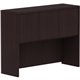 Lorell Essentials Series Stack-on Hutch with Doors - 48" x 15"36" - 3 Door(s) - Finish: Espresso Laminate