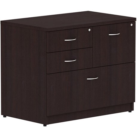 Lorell Essentials Series Box/Box/File Lateral File - 35.5" x 22"29.5" Lateral File, 1" Side Panel - 4 x File, Box Drawer(s) - Fi