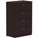 Lorell Essentials Series 4-Drawer Lateral File - 35.5" x 22"54.8" Lateral File, 1" Top - 4 x File Drawer(s) - Finish: Espresso L