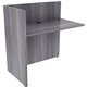 Lorell Essentials Series Reception Return - 1" Top, 42" x 24"41.5" - Material: Laminate - Finish: Weathered Charcoal