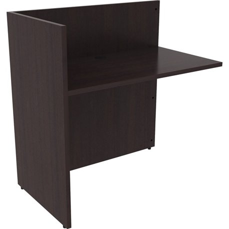 Lorell Essentials Series Reception Return - 42" x 24"41.5" - Material: Laminate - Finish: Espresso