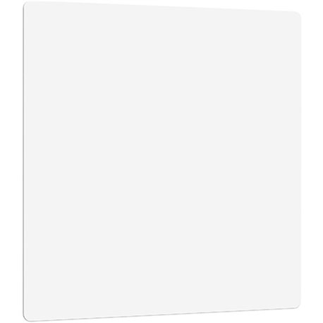 Lorell DIY Frameless Magnetic Glass Board - 36" (3 ft) Width x 36" (3 ft) Height - White Glass Surface - Aluminum Frame - Rectan