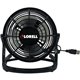 Lorell USB-powered Personal Fan - Adjustable Tilt Head, Durable, USB Powered, Compact - Metal, Plastic - Black