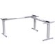 Lorell Quadro Workstation Sit-to-Stand 3-Leg Base - Silver Three Leg Base - 3 Legs - 24" to 50" Adjustment - 50" Height - Assemb