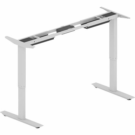 Lorell Sit-to-Stand Two-Tier Base - Silver Two-tier Base - 275 lb Capacity - Height Adjustable - 45.10" Height - Assembly Requir