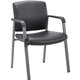 Lorell Healthcare Upholstery Guest Chair - Steel Frame - Square Base - Black - Vinyl - Armrest - 1 Each