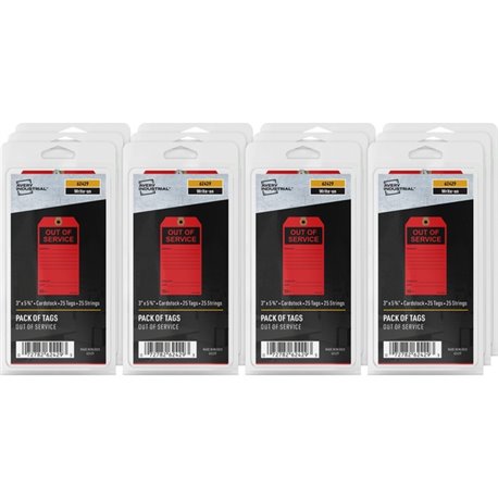 Avery Preprinted OUT OF SERVICE Red Service Tags - 5.75" Length x 3" Width - 25 / Pack - Card Stock - Red