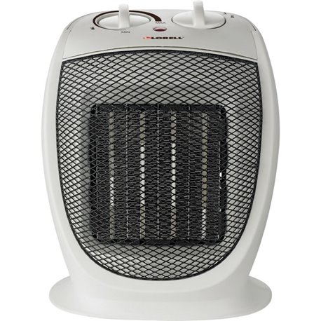 Lorell Ceramic Heater - Ceramic - 2 x Heat Settings - Portable - White