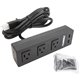 Lorell Under Desk AC Power Center with USB Charger - 3 x AC Power, 2 x USB - Black