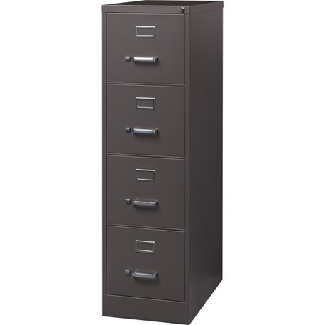 Lorell Fortress Series 26-1/2" Commercial-Grade Vertical File Cabinet - 15" x 26.5" x 52" - 4 x Drawer(s) for File - Letter - Ve