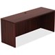 Lorell Chateau Series Credenza - 70.9" x 23.6"30" Credenza, 1.5" Top - Reeded Edge - Material: P2 Particleboard - Finish: Mahoga