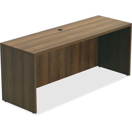 Lorell Chateau Series Credenza - 70.9" x 23.6"30" Credenza, 1.5" Top - Reeded Edge - Material: P2 Particleboard - Finish: Walnut