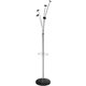 Alba Festival Coat Stand - 5 Pegs - for Coat, Umbrella, Garment - Steel - Metallic Silver - 1 Each