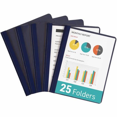 Avery Letter Report Cover - 8 1/2" x 11" - 20 Sheet Capacity - 3 x Double Prong Fastener(s) - 1/2" Fastener Capacity for Folder 