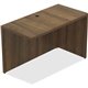 Lorell Chateau Series Return - 47.3" x 23.6"30" Desk, 1.5" Top - Reeded Edge - Material: P2 Particleboard - Finish: Walnut, Lami