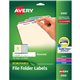 Avery Removable Laser/Inkjet Filing Labels - 21/32" Width x 3 7/16" Length - Removable Adhesive - Rectangle - Laser, Inkjet - Ma