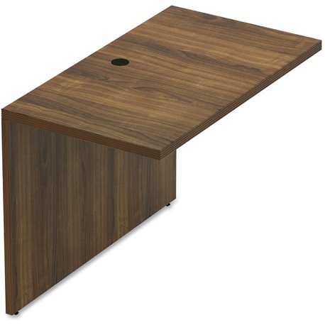 Lorell Chateau Series Bridge - 41.4" x 23.6"30" Bridge, 1.5" Top - Reeded Edge - Material: P2 Particleboard - Finish: Walnut, La