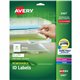 Avery Removable I.D. Laser/Inkjet Labels - 1/2" Width x 1 3/4" Length - Removable Adhesive - Rectangle - Laser, Inkjet - White -