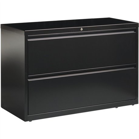 Lorell Fortress Series Lateral File - 42" x 18.6" x 28.1" - 2 x Drawer(s) for File - Letter, Legal, A4 - Lateral - Interlocking,