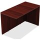 Lorell Chateau Series Return - 24" x 42" x 1.5" x 29.5" - Reeded Edge - Finish: Walnut Laminate, Mahogany