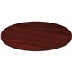 Lorell Chateau Series Round Conference Tabletop - 42" , 0.1" Edge - Reeded Edge - Finish: Mahogany Laminate