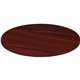 Lorell Chateau Series Round Conference Tabletop - 48" - Reeded Edge - Finish: Mahogany Laminate