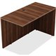 Lorell Chateau Series Return - 24" x 42" x 1.5" x 29.5" - Reeded Edge - Finish: Walnut Laminate